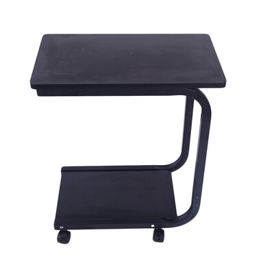 

Coffee Tray Rolling Coffee Laptop Table Stand Side TableSofa Bed Tray Computer DeskBlack