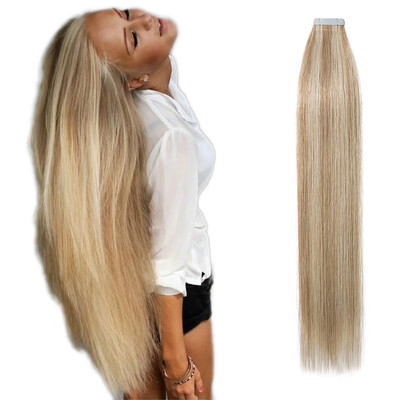 

12-24 inch Women Human Tape In Skin Weft Real Hair Extensions TAPE HUMAN HAIR 100 Brazilian Virgin Hair