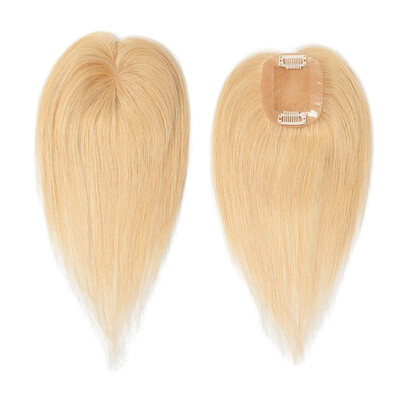 

Silk Base Human Hair Toppers for Women Clip in Top Hairpiece Toupee for Thinning Hair
