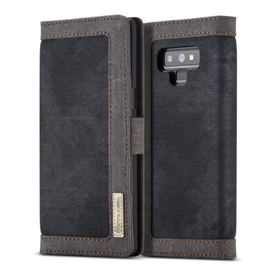 

CaseMe For Samsung Galaxy Note 9 Wallet Case Durable Denim Anti-knock Phone Bags for Galaxy Note 9 with Card Slot Stand Functio