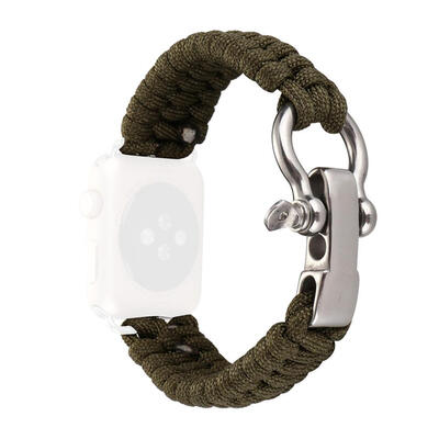 

Woven Nylon Rope Watchband Parachute Cord Wrist Band Strap for iWatch 12 3
