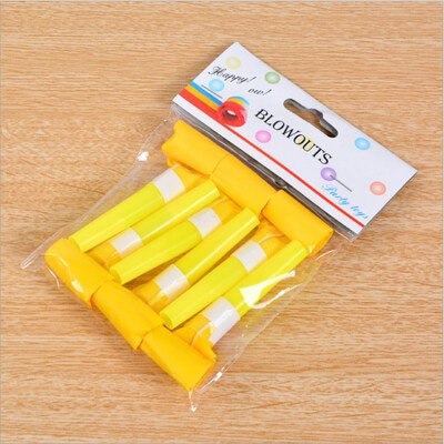 

FUNNYBUNNY Toys Party Pack of 6 Musical Blow Outs Birthday Party Favors New Years Party Noisemakers 6 Party Blowouts Whistles