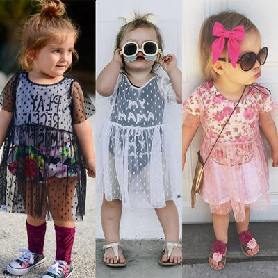 

Toddler Kid Baby Girls Blouse T-shirt Tops Tulle Tutu Dress Skirt Outfit 6M-5T