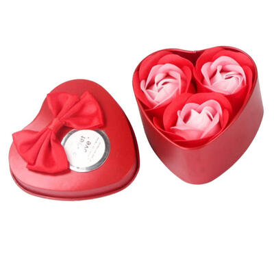

3pcsBox Flower Scented Soap Bath Body Shower Rose Petal Perfumed Soap Gift