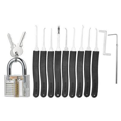 

LOCKMALL Transparent Lock 10PCS Lockpick Training Tool Set