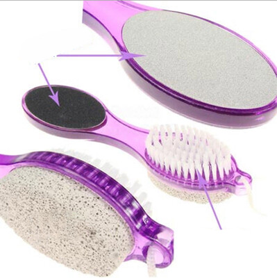

Toponeto 4 IN 1 Foot Care Callus Brush Pumice Scrubber Pedicure Exfoliate Remover E0Xc
