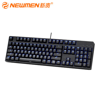 

Upstart Newmen F104 104 key cherry axis backlight mechanical keyboard office keyboard wired keyboard game keyboard green axis black