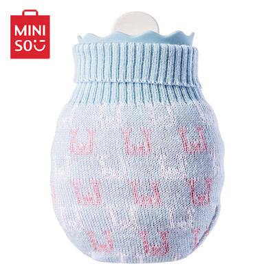 

MINISO hot water bottle warm water bag water injection hot water bag mini cute honey pot small hot water bottle 313ml blue