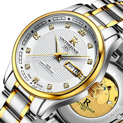 

Man Automatic mechanical watch Business affairs Noctilucent Wrist watch Waterproof steel strip Calendar watch