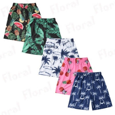 

Hot Printed Swimwear Shorts Parent-child Swimsuit Men Kid Floral Swimming Trunks