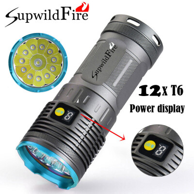 

Saidsome Supwildfire 35000LM 12 x XM- T6 LED Power Digital Display Hunting Flashligt flashlight lamp