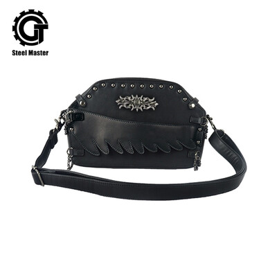 

Steel Master Original Design Shoulder Bags Gothic Revits Bags Vintage Unisex PU Bag