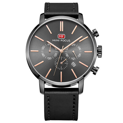 

BOFUTE Male Watches Business Watch Simple Fashion Calendar Waterproof Genuine Leather Strap 0023G