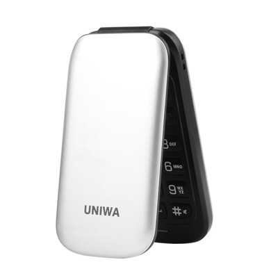 

UNIWA X18 Senior Flip Phone GSM Big Push-Button Old Man Flip Mobile Phone Dual Sim FM Radio Russian Keyboard Unlocked Cellphone