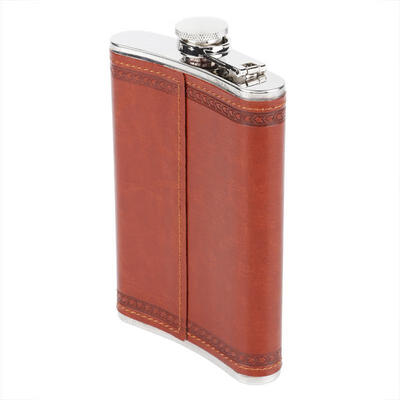 

Greensen Portable Stainless Steel U-shaped PU Leather Alcohol Whiskey Hip Flask Bottle