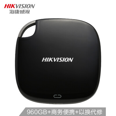 

Hikvision 960GB USB30 mobile hard disk solid state PSSD T100 series high-speed storage compact portable black