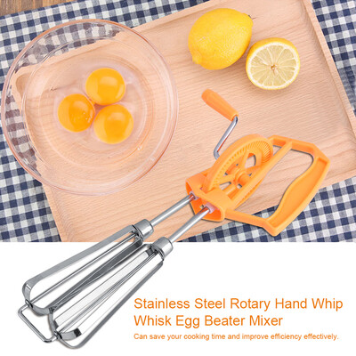 

Stainless Steel Rotary Hand Whip Whisk Egg Beater Mixer Cooking Tool Kitchen Egg Beater Mixer Rotary Hand Egg Beater