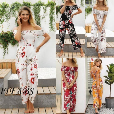 

New Women Bodycon Party Clubwear Playsuit Jumpsuit Romper Long Trousers Pants