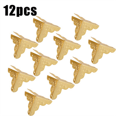 

12pcs Wooden Box Jewelry Gift Case Corner Decorative Protectors Iron Edge Cover Guard Edge Cover Corner Protector