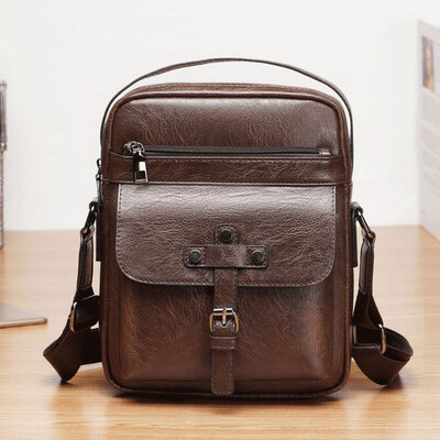 

Tailored Men Vintage Shoulder bags Crossbody Bags Retro Zipper Handbags