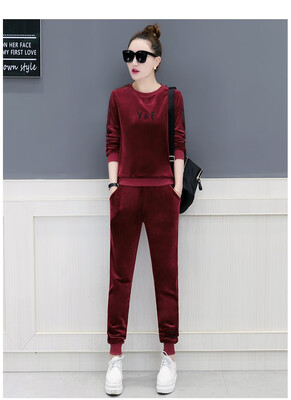 

Womens autumn&winter 2018 new fashionable Korean version of leisure two-piece casual set head sweater