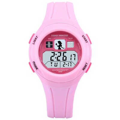 

Disney Childrens Watch Girls Junior High School Pupils luminous waterproof sports electronic girls watch candy color multi-function T1304P