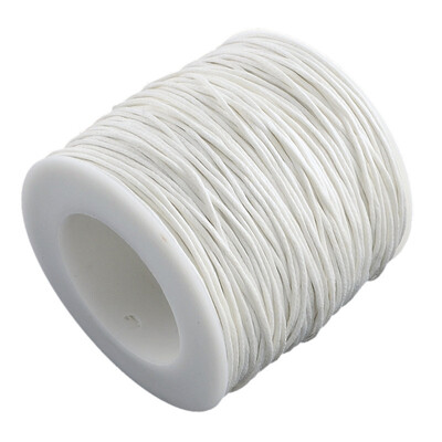 

PH PANDAHALL 1 Roll 1mm Waxed Cotton Cord Necklace Jewelry Making Waxed Beading Thread String