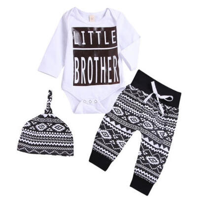 

Newborn Baby Boy Girl Clothes Jumpsuit Romper Bodysuit Long Pants Hat Outfit