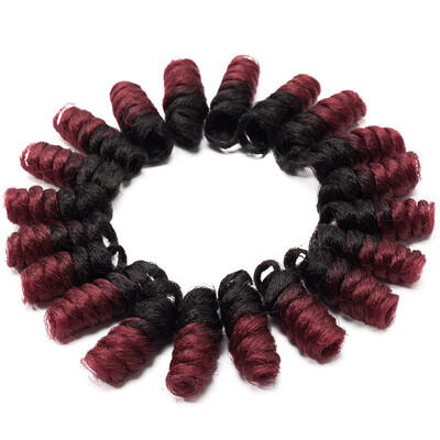 

10 inch Bounce Afro Curly Spring Twist Braid Ombre Dip Dye Synthetic Hair Extensions