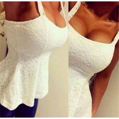 

Fashion Women Summer Vest Top Sleeveless Blouse Casual Tank Tops T-Shirt Lace