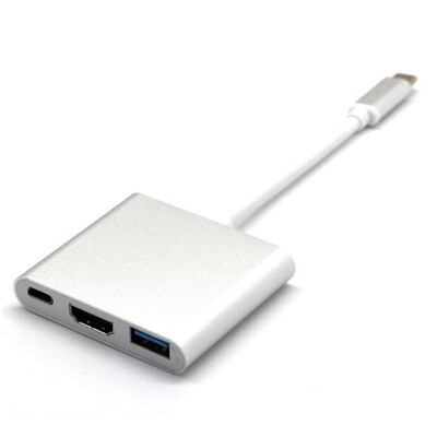 

3 in 1 Hub Type C USB 31 to PD USB-C 4K 2K 1080p HDMI USB30 USB 30 Adapter For Apple Macbook