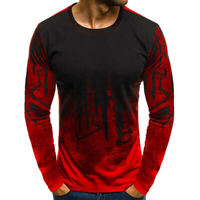 

Fashion Mens Slim Fit Long Sleeve Slim T-shirts Casual Tee Shirt Tops Pullover