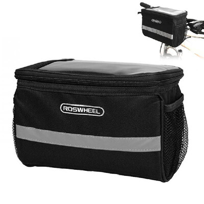 

Reflective Bicycle Handlebar Basket Insulated Cooler Bag Outdoor Cycling Mountain Bike Front Tube Bag Pack