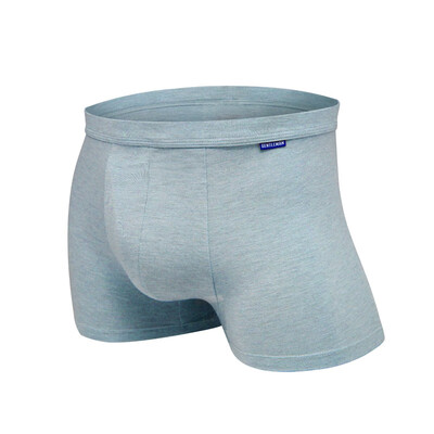 

New green elegant plain yarn simple Beimar linen business mens boxer briefsONME