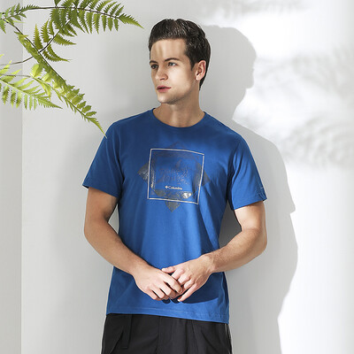 

Columbia T-shirt mens outdoor sports printing moisture-absorbing quick-drying short-sleeved round neck T-shirt PM3499 448 M