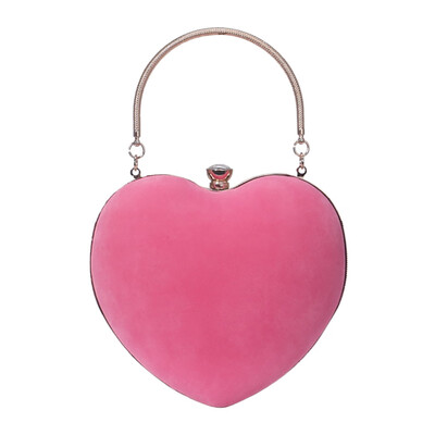 

Tailored Women Heart Shaped Evening Handbag Party Clutch Purse Shoulder Cross Bag