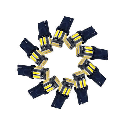 

10PC T10 194 W5W 7020 10SMD 1W Small Power Automobile Lamp Ceiling