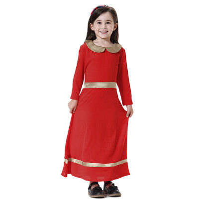 

Kids Girls Muslim Islamic Long Sleeves Full Length Robe Burka Maxi Kaftan Dress
