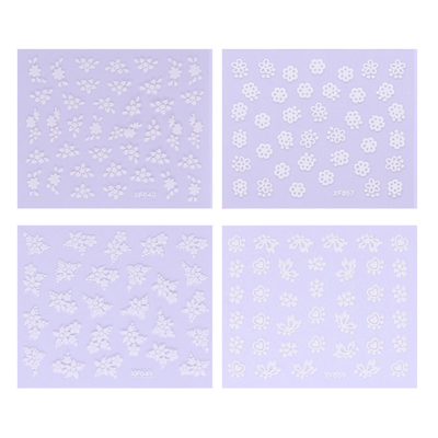 

Toponeto 50 Pcs 3D Design Nail Art Stickers Tip Decal Manicure DIY Decorations
