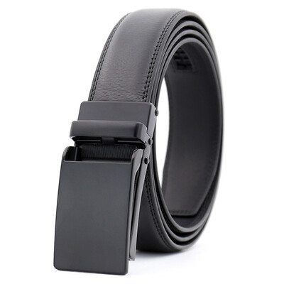 

xsby Mens Genuine Leather Ratchet Dress Belt With Automatic Buckle