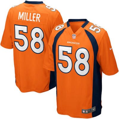 

Mens Football Jersey Denver Broncos Von Miller Orange Game Jersey