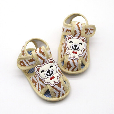 

0-18M 3 Colors Newborn Baby Boy Girl Summer Casual Sandals Cartoon Bear Sandals Soft Sole Outdoor Fashion Beach Shoes