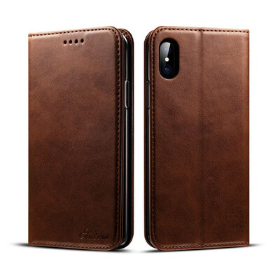 

Leather Flip Case For iphone 7 8plus X Phone Case card slots Cover for iPhone x Wallet cover 6s 6plus
