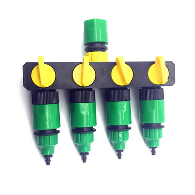 

Watering Tool Automatic Home Garden Irrigation Drip Timer Pipe Splitter 4 Way Tap Connectors 34 Screw Thread Interface
