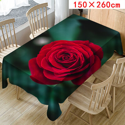 

Toponeto Valentines Tablecloth Print Rectangle Table Cover Holiday Party Home Decor