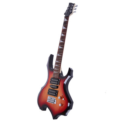 

Ktaxon Flame Type Beginner Electric Guitar Bag Case Cable Strap Picks