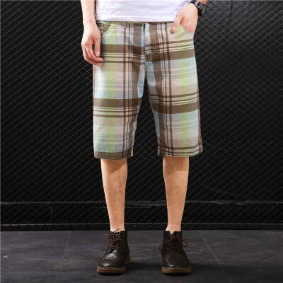 

SQSI 2019 five pants summer casual shorts tide simple pants male lattice special 4944