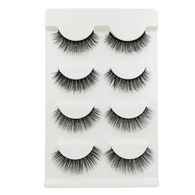 

4 Pairs Natural Long Thick False Eyelashes 3D Mink Lashes Extension Eyelash