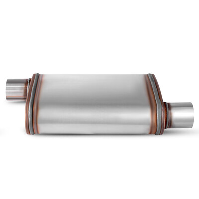 

Universal Exhaust Muffler Resonator Stainless Steel 25" Inlet Outlet Single