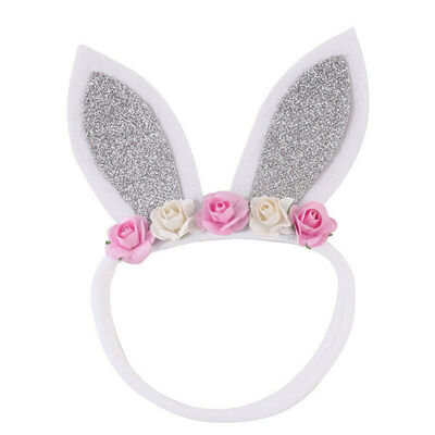 

Fashion Baby Girls Toddler Kids Rabbit Ears Flower Hair Band Headband Headwear